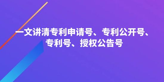 專利公開號和授權(quán)號一樣嗎？一文講清專利申請?zhí)?、專利公開號、專利號、授權(quán)公告號