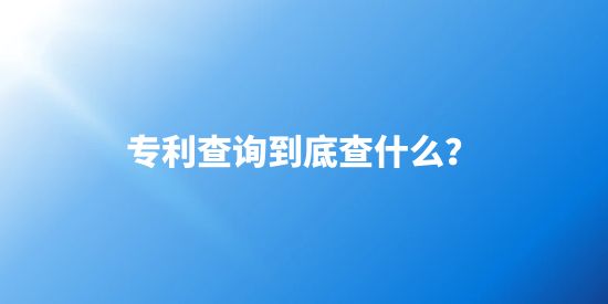 專利查詢到底要查些什么呢？